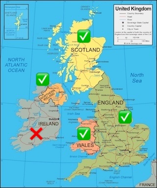 map of the United Kingdom